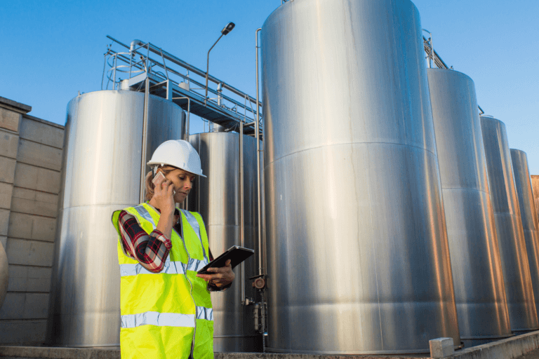 person working in a food manufacturing plant